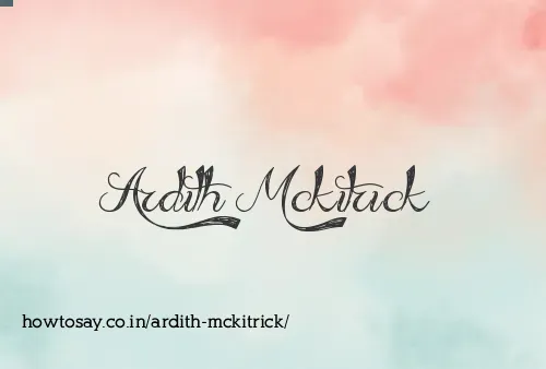 Ardith Mckitrick