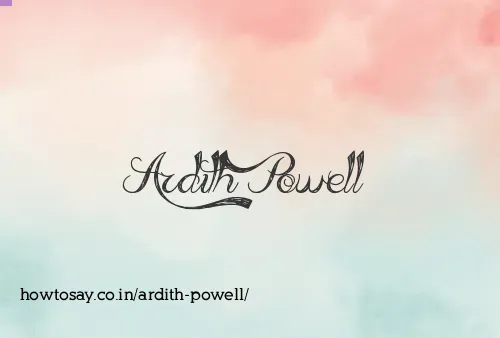 Ardith Powell