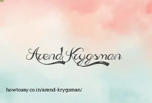 Arend Krygsman