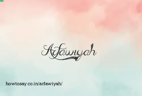Arfawiyah