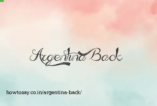 Argentina Back
