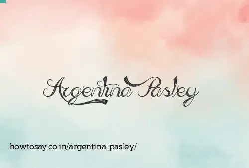 Argentina Pasley