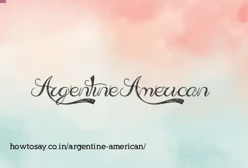 Argentine American
