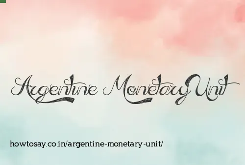 Argentine Monetary Unit
