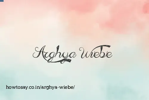 Arghya Wiebe