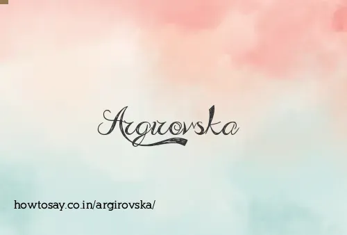 Argirovska