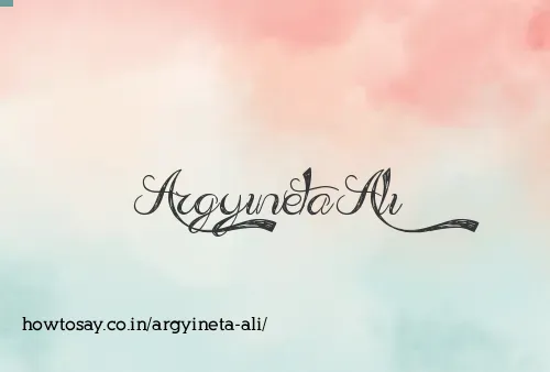 Argyineta Ali