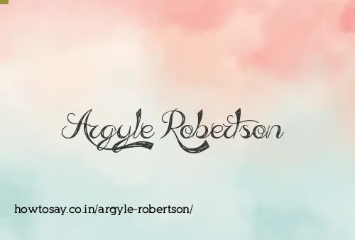 Argyle Robertson