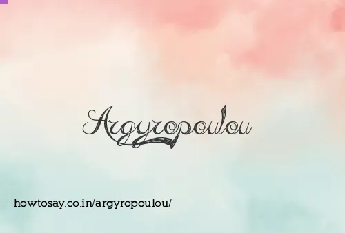 Argyropoulou