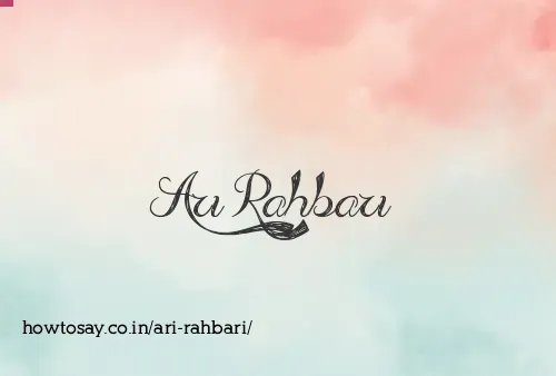 Ari Rahbari