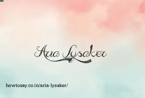 Aria Lysaker