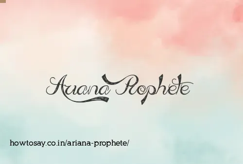 Ariana Prophete