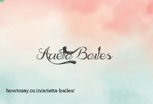Arietta Bailes