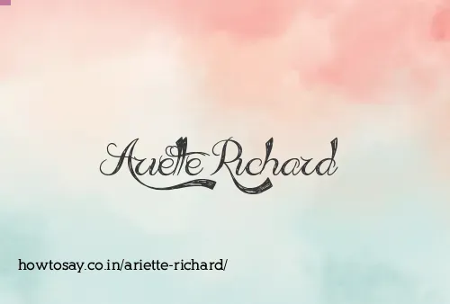 Ariette Richard