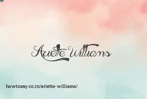 Ariette Williams