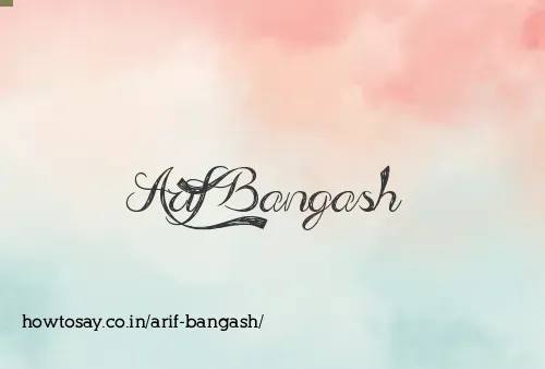 Arif Bangash