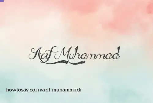 Arif Muhammad