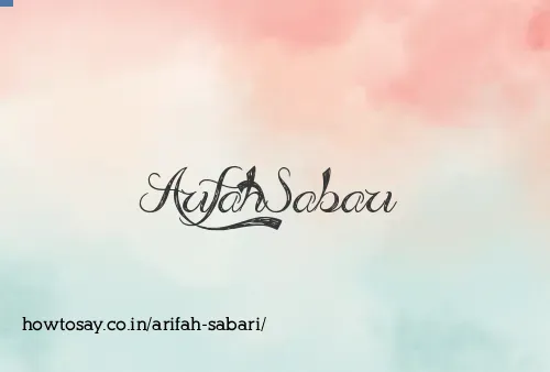 Arifah Sabari