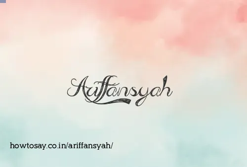 Ariffansyah