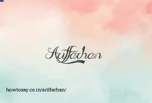 Ariffarhan