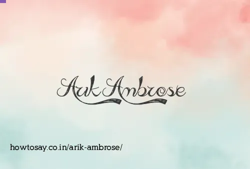 Arik Ambrose