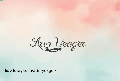 Arin Yeager