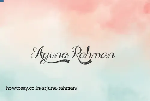 Arjuna Rahman