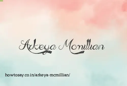 Arkeya Mcmillian