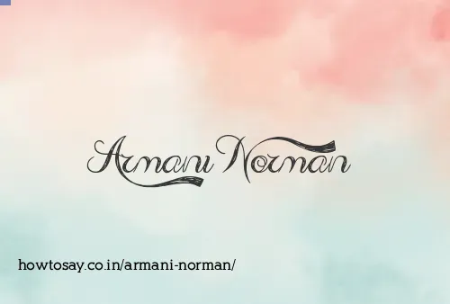 Armani Norman