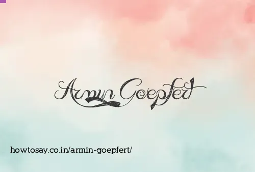 Armin Goepfert