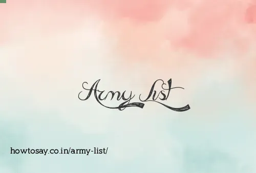 Army List