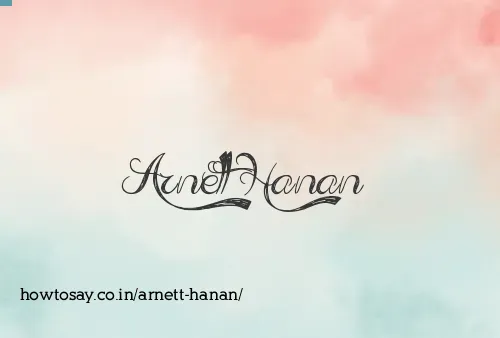 Arnett Hanan