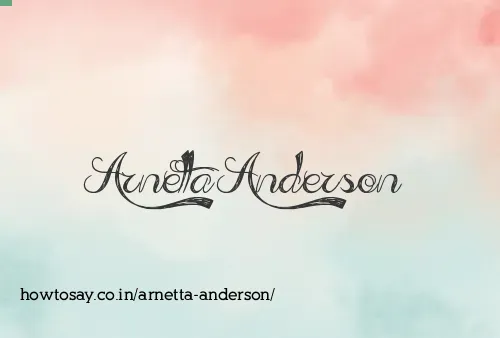 Arnetta Anderson