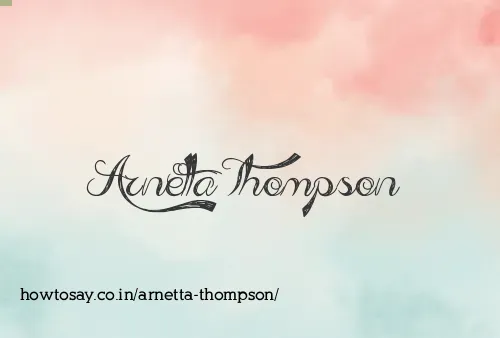Arnetta Thompson
