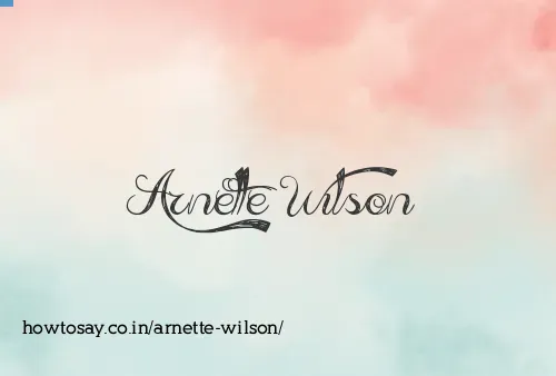 Arnette Wilson