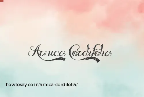 Arnica Cordifolia