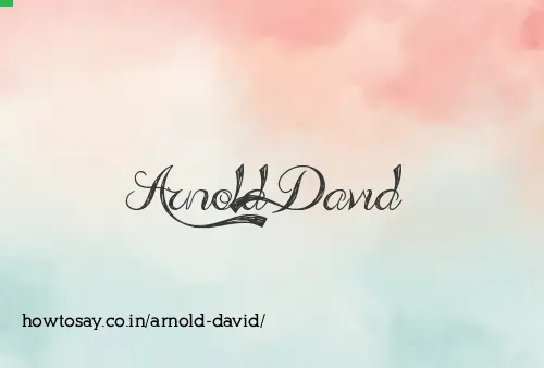 Arnold David