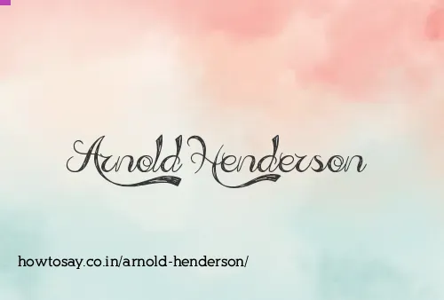 Arnold Henderson