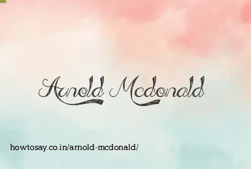 Arnold Mcdonald
