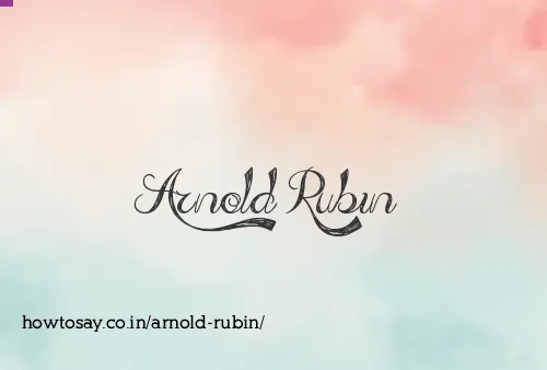 Arnold Rubin
