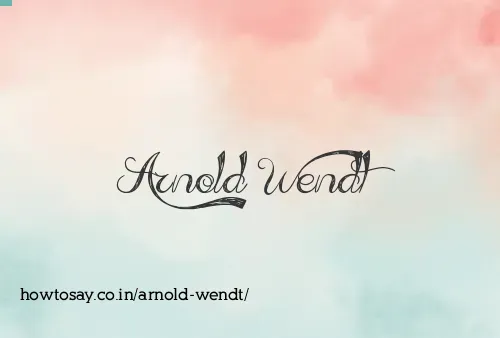 Arnold Wendt