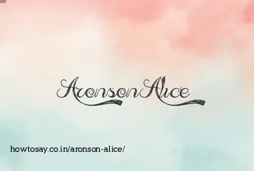 Aronson Alice