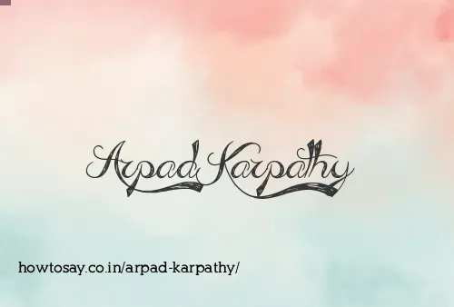 Arpad Karpathy