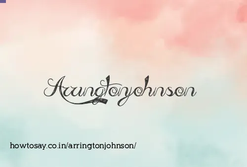 Arringtonjohnson