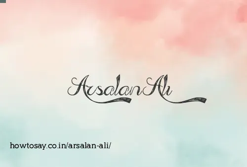 Arsalan Ali