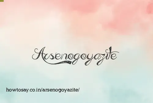 Arsenogoyazite