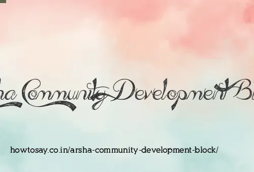 Arsha Community Development Block