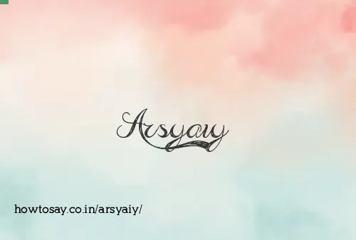 Arsyaiy