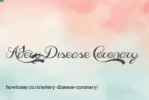 Artery Disease Coronary