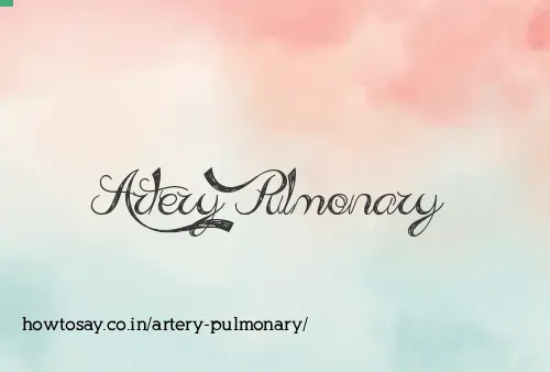 Artery Pulmonary